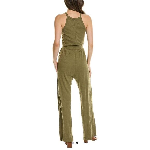 ATM Anthony Thomas Melillo Wide Leg Jumpsuit in Seaweed NWOT Size Medium - Picture 2 of 6
